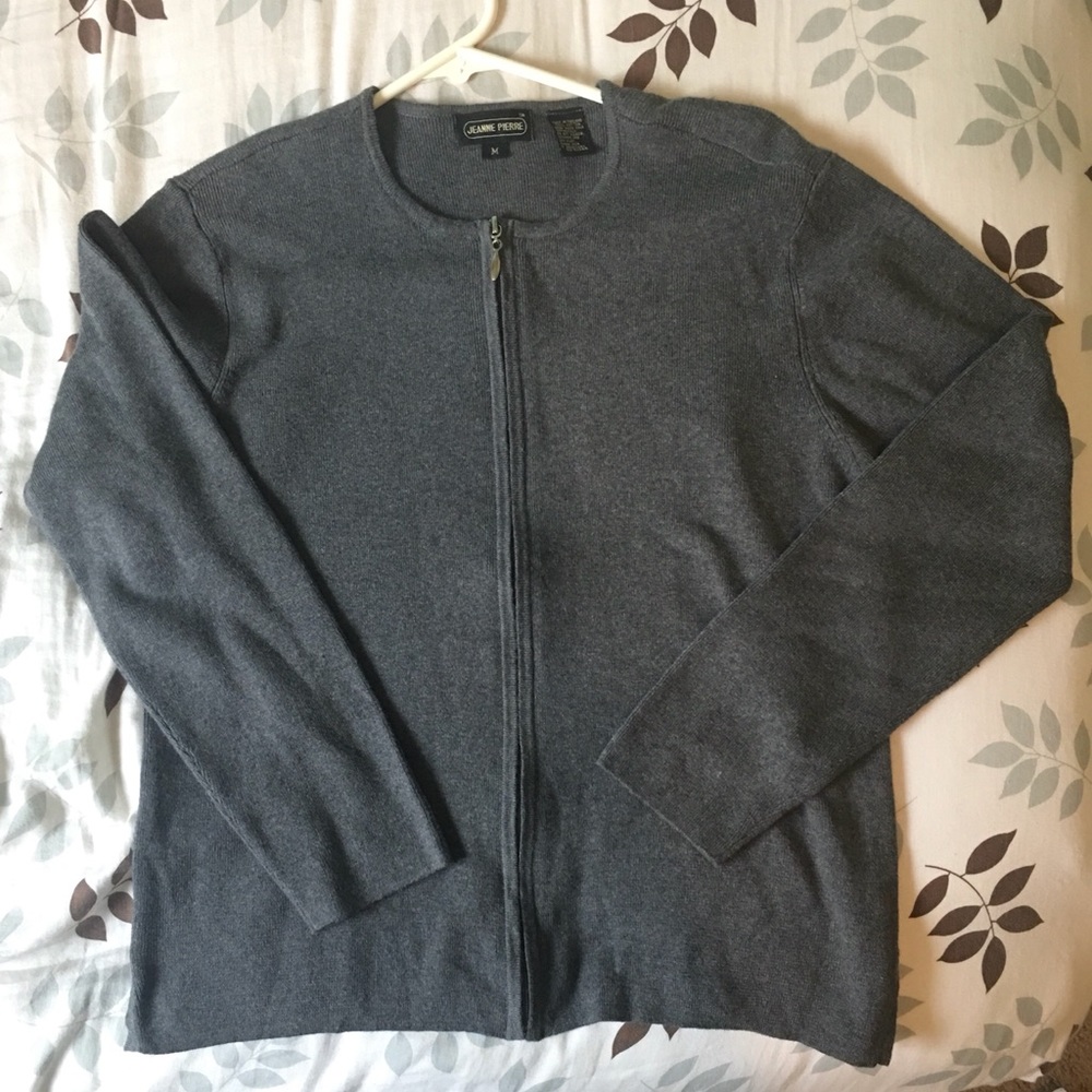 Zip cardigan sweater